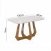 MESA CIMOL BROMELIA NATUAME RETANGULAR 130X80 MADEIRA/OFF WHITE