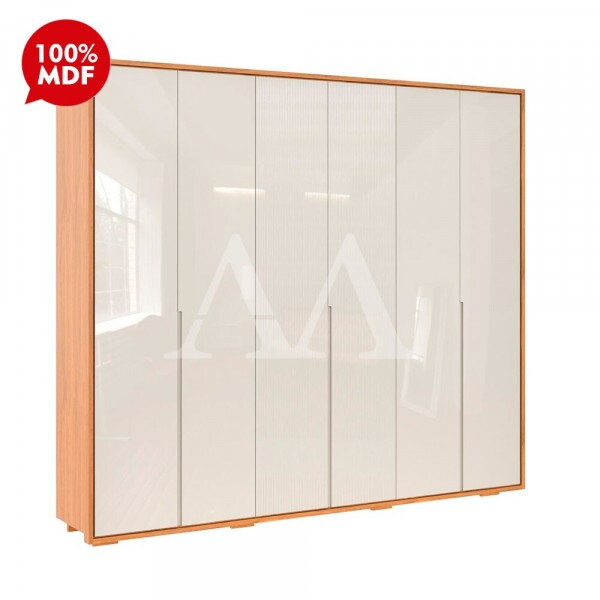 ROUPEIRO 6P ABRIR 6G ROBEL CONCEPT 2.7 LISO C/ PES FREIJO / OFF WHITE