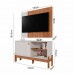 COMBO RACK PAINEL MOBLER 1.2 WOOD PEROLA METALIZADO/CINAMOMO MEL