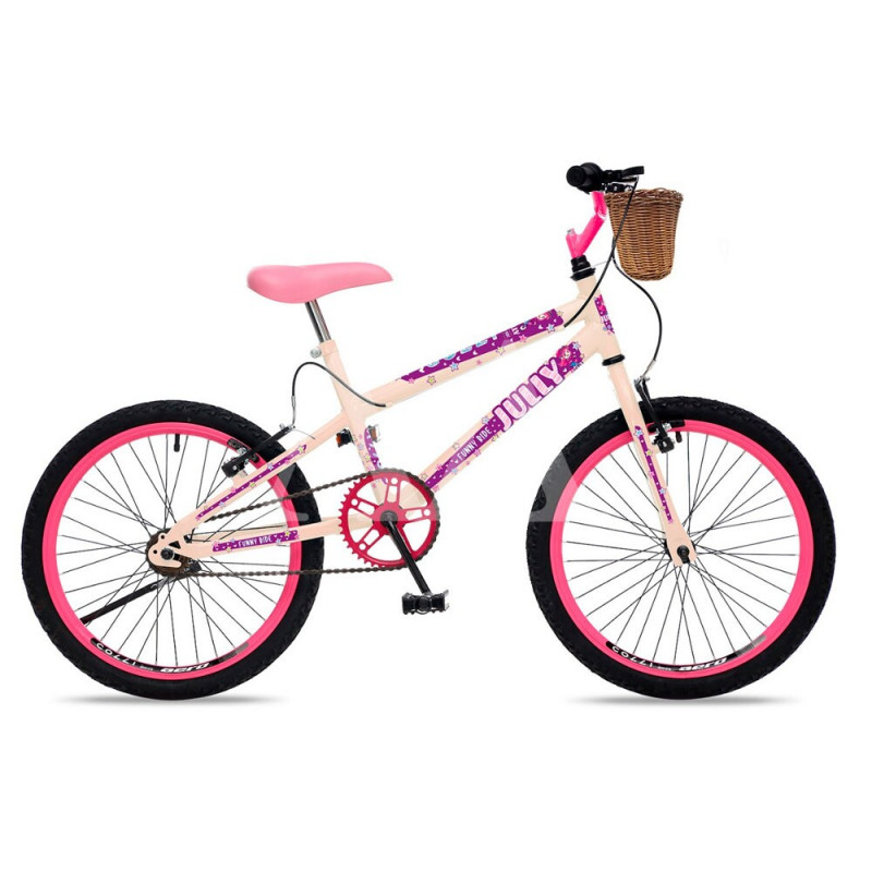 BICICLETA COLLI JULLY ARO 20 S/MARCHA C/CESTO BEGE