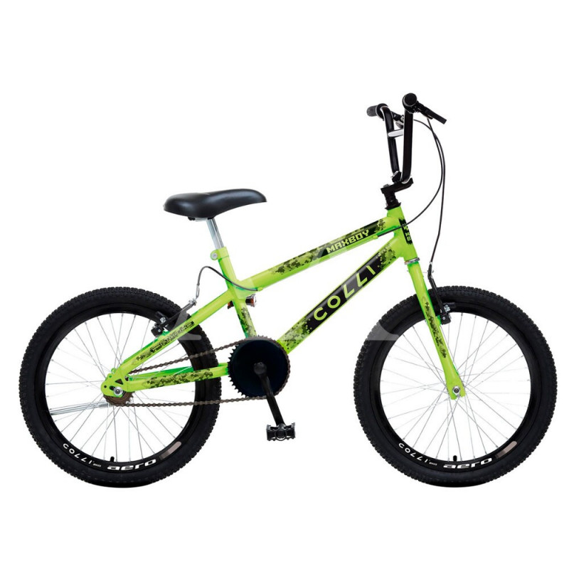 BICICLETA COLLI MAX BOY CROSS ARO 20 S/MARCHA AMARELO NEON