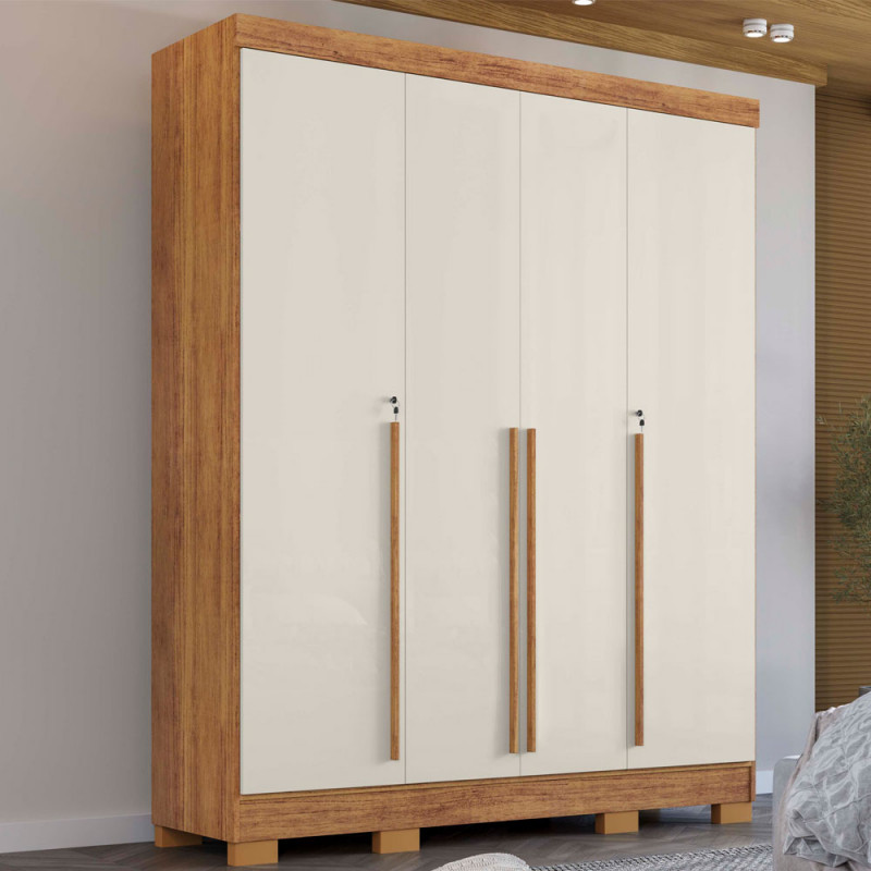 ROUPEIRO 4P. ABRIR 3G RUD RACK DOMUS CEDRO/AREIA