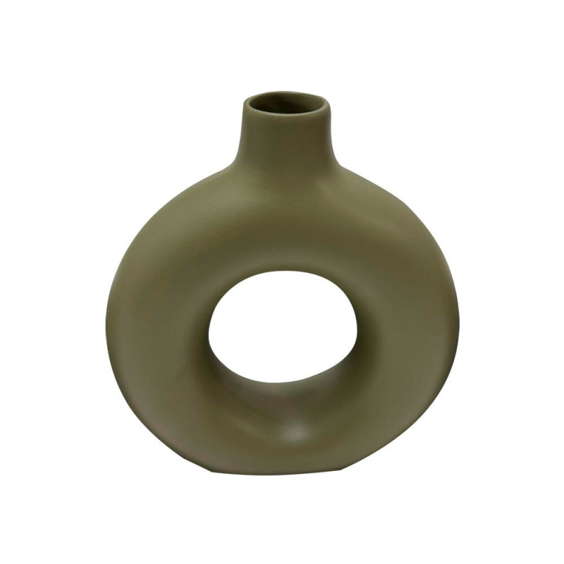 GARRAFA CERAMICA DONUTS G VERDE MUSGO