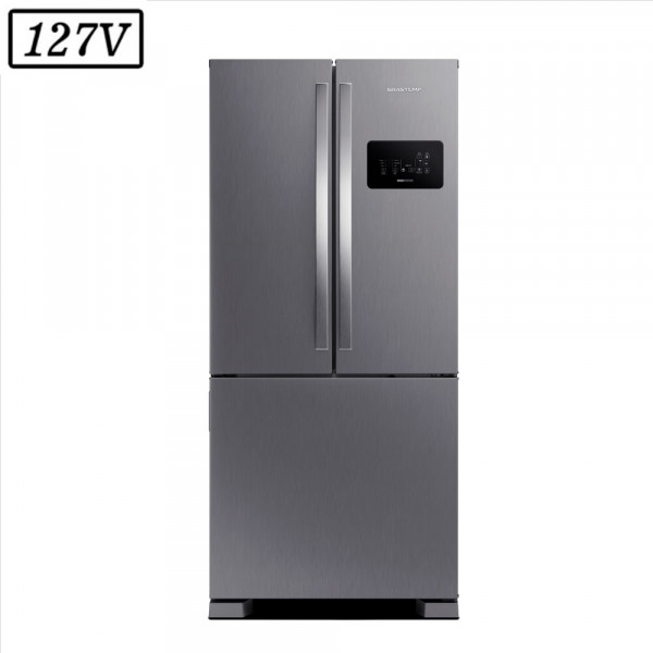 REFRIGERADOR BRASTEMP DOMEST BRO85AK FROST FREE 3 PORTAS 554L 127V INOX
