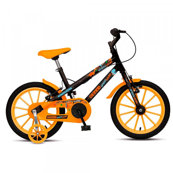 BICICLETA COLLI SPINOSSAURO AVENTURAS ARO 16 S/MARCHA PRETO FOSCO