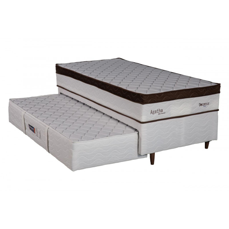 CJ BASE BOX/COLCHAO 88X188X68 DESIGN AGATA MOLAS ENSACADAS C/AUXILIAR