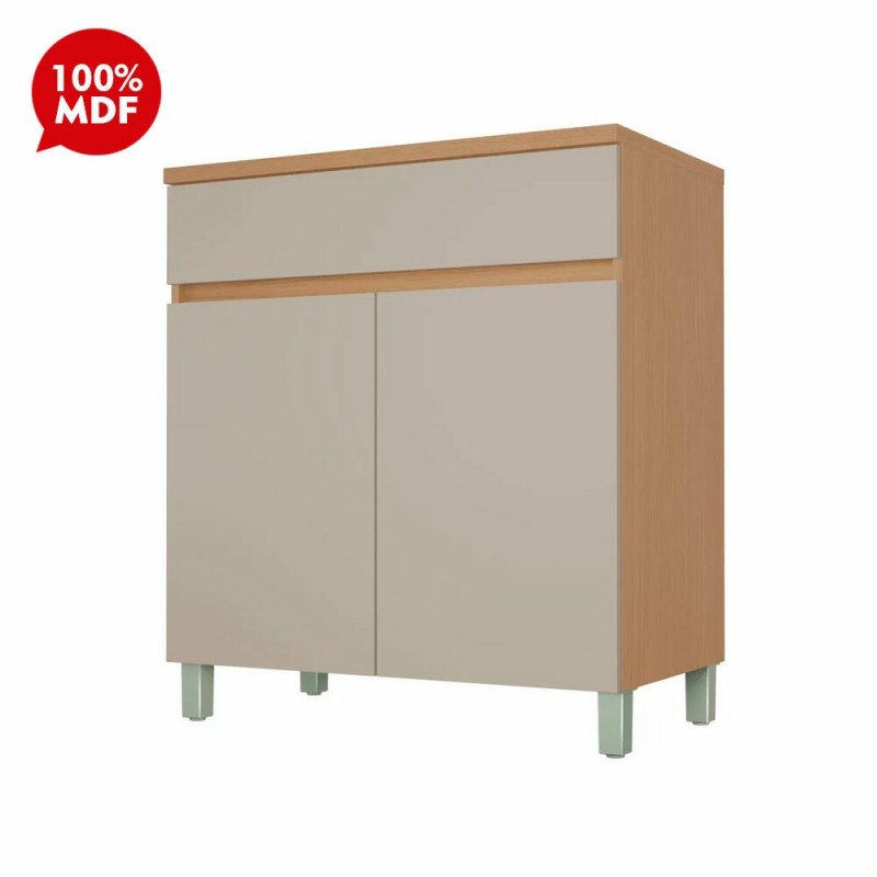 BALCAO NESHER 2P 1G REALEZA PREMIUM 80CM CARVALHO/GREIGE 501158