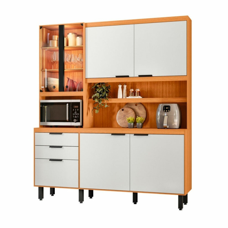 KIT 7P 2G POLIMAN MURANO FREIJO/OFF ACETINADO