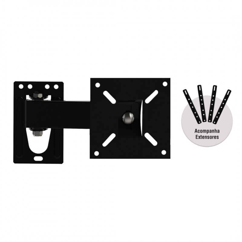 SUPORTE BRASFORMA ARTICULADO P/ TV DE 10'' ATE 60" PRETO SUPORTE BRASFORMA ARTICULADO P/ TV DE 10'' ATE 60" PRETO